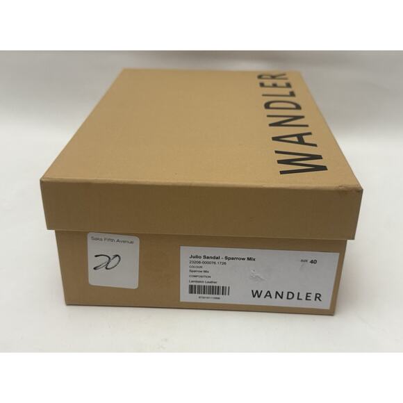 New Women’s Wandler Julio Sandal Mule in Sparrow Mix Tan Leather Size 40 US 10 - Picture 9 of 9